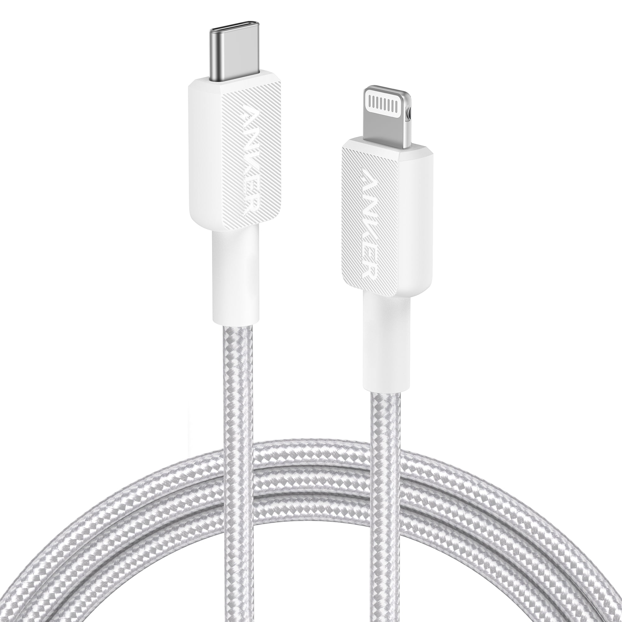 Anker 322 USB-C to Lightning Cable (6ft Braided) - White