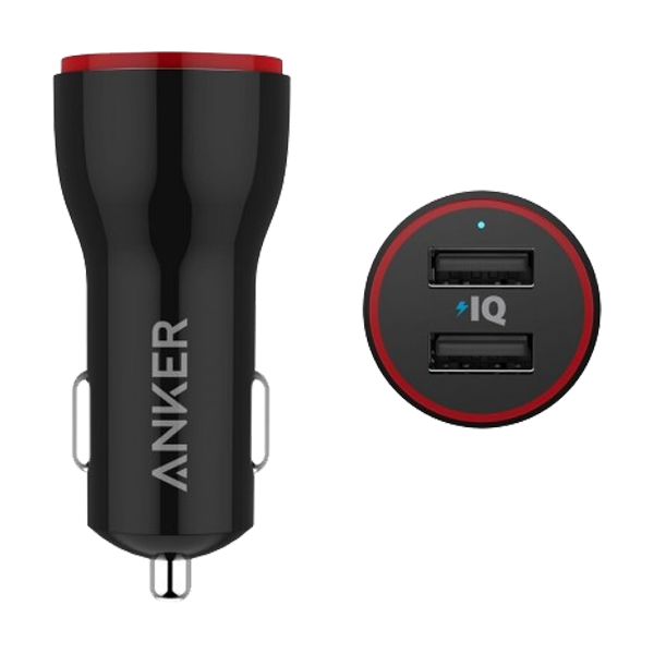 Anker PowerDrive 24W 2-Port Car Charger (Black)