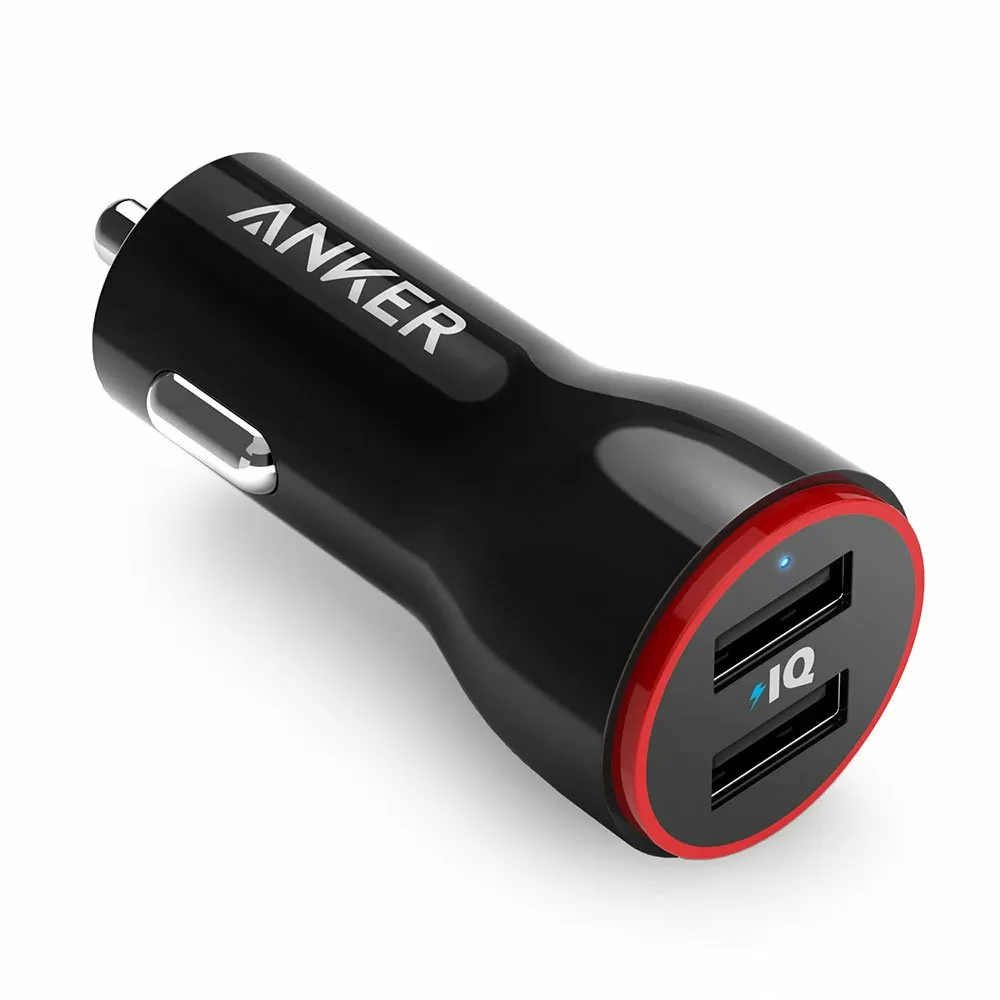 Anker PowerDrive 24W 2-Port Car Charger (Black)