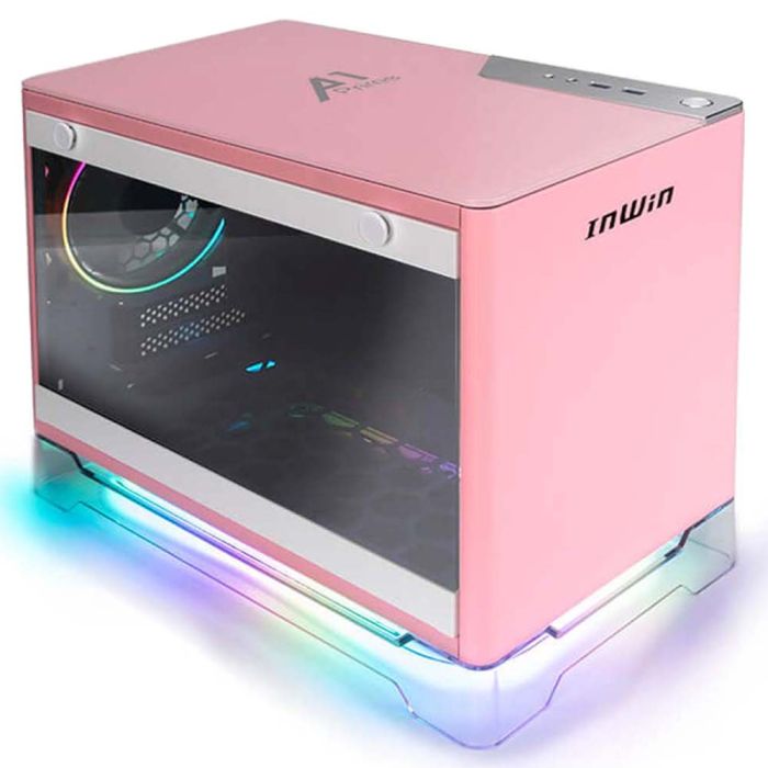 Inwin A1 Prime ITX Case With 750w PSU Pink Gaming Case