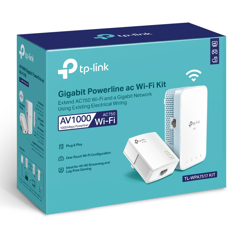 TP-Link TL-WPA7517 KIT – AV1000 Gigabit Powerline AC750 Wi-Fi Kit