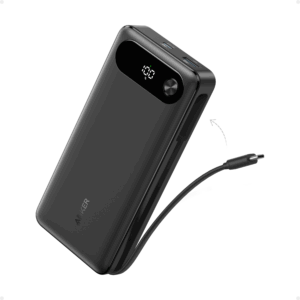Anker Power Bank (20,000mAh, 87W, Built-in USB-C Cable) – A1383H11 – Black
