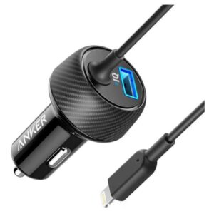 ANKER POWERDRIVE 2 ELITE WITH LIGHTNING CONNECTOR BLACK