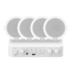 Hikvision DS-QAE0KA60206-4 60W Analog Audio Kit with 4 × 6W Ceiling Speakers
