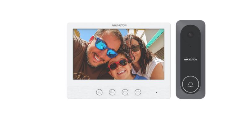 Hikvision DS-KIS212 4-Wire HD Video Intercom Kit (7″ Indoor Monitor + 720p Door Station)