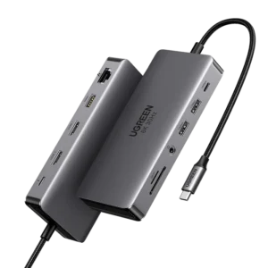 UGREEN CM681 11-in-1 USB-C Docking Station – Dual HDMI 4K60Hz, Gigabit Ethernet, USB 3.2, SD/TF & 100W PD