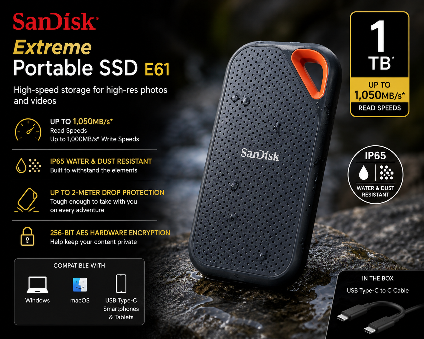 SanDisk Extreme Portable SSD E61 1TB